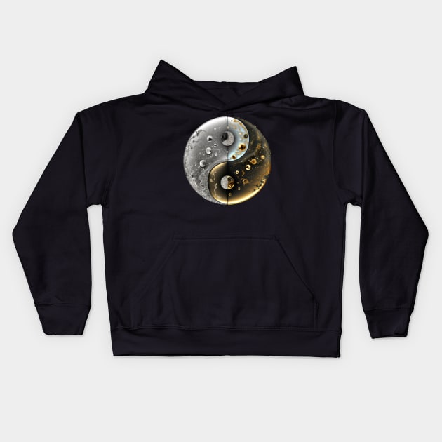 Gold and Silver Kids Hoodie by aicharactersart